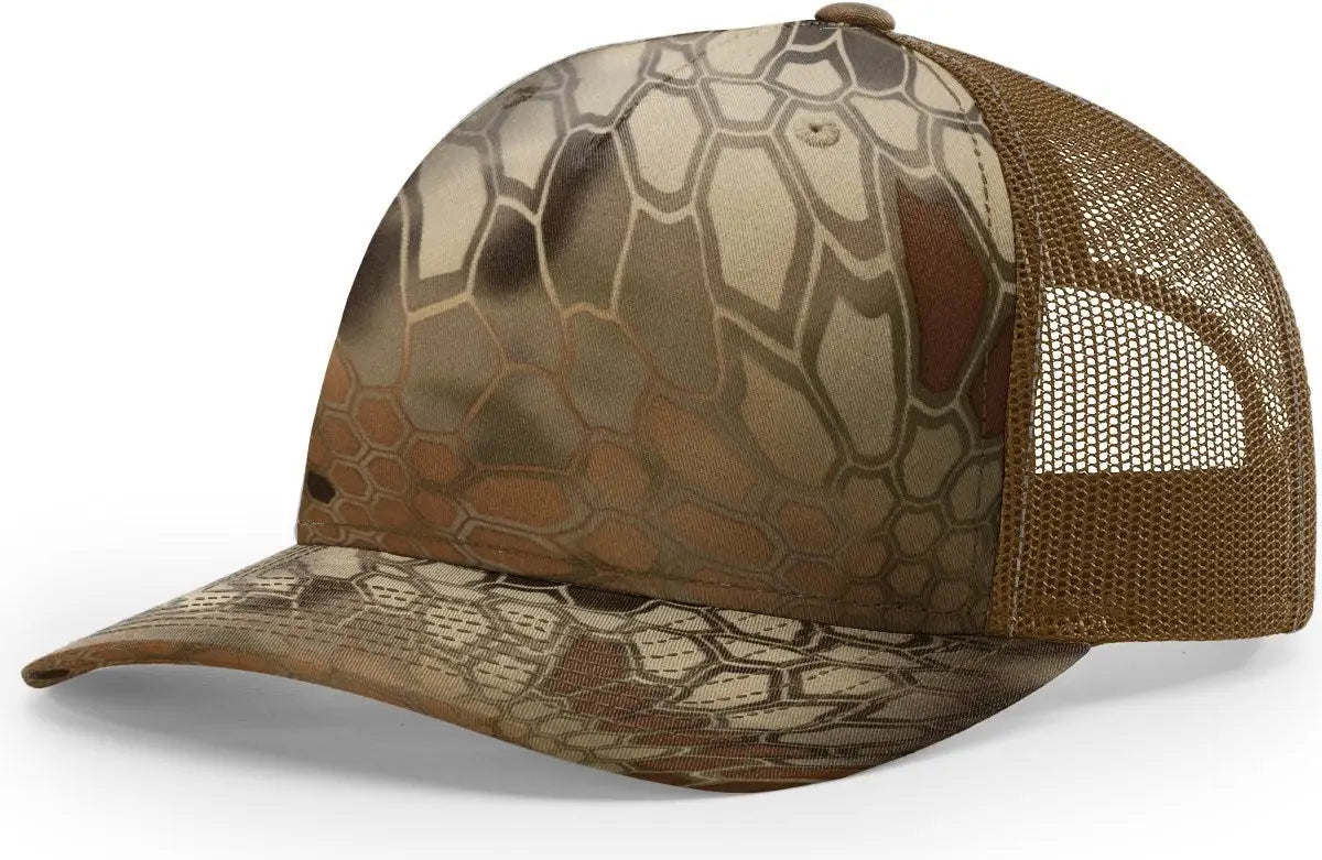 Richardson 112pfp Printed Five Panel Trucker Cap - Kryptek Highlander Buck - Osfm