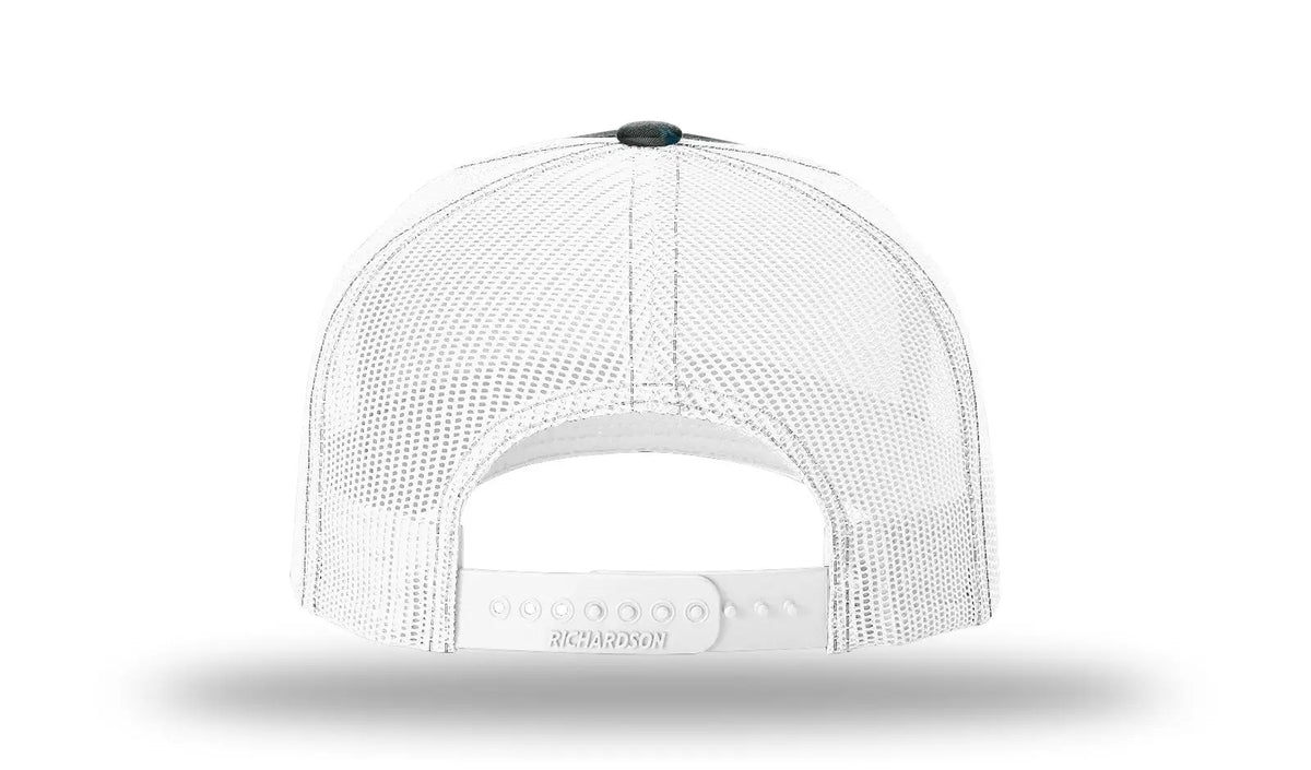 Richardson 112pfp Printed Five Panel Trucker Cap - Kryptek Neptune White - Osfm