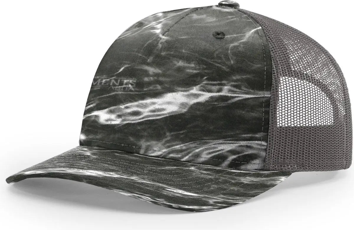 Richardson 112pfp Printed Five Panel Trucker Cap - Mossy Oak Blacktip Ch - Dark Gray / Osfm
