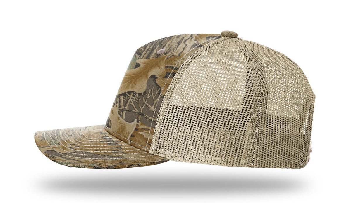 Richardson 112pfp Printed Five Panel Trucker Cap - Realtree Advantage Khaki