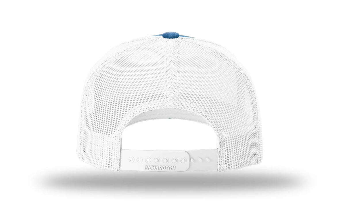 Richardson 112pfp Printed Five Panel Trucker Cap - Realtree Fishing Blue White - Osfm