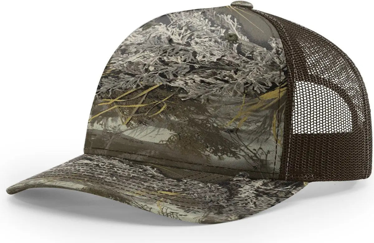 Richardson 112pfp Printed Five Panel Trucker Cap - Realtree Max-1 Xt Brown - Xt / Osfm