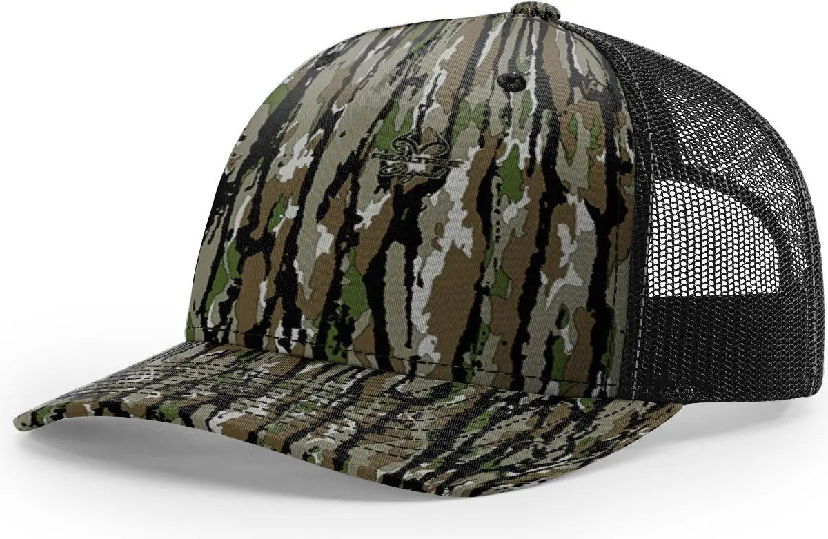 Richardson 112pfp Printed Five Panel Trucker Cap - Realtree Original Black - Osfm