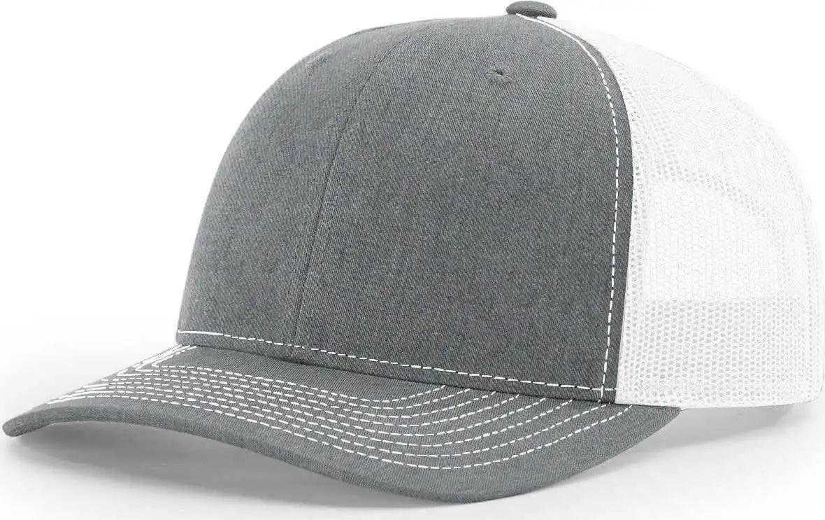 Richardson 112pl R-flex Mesh-back Trucker Caps - Heather Gray White - Osfm
