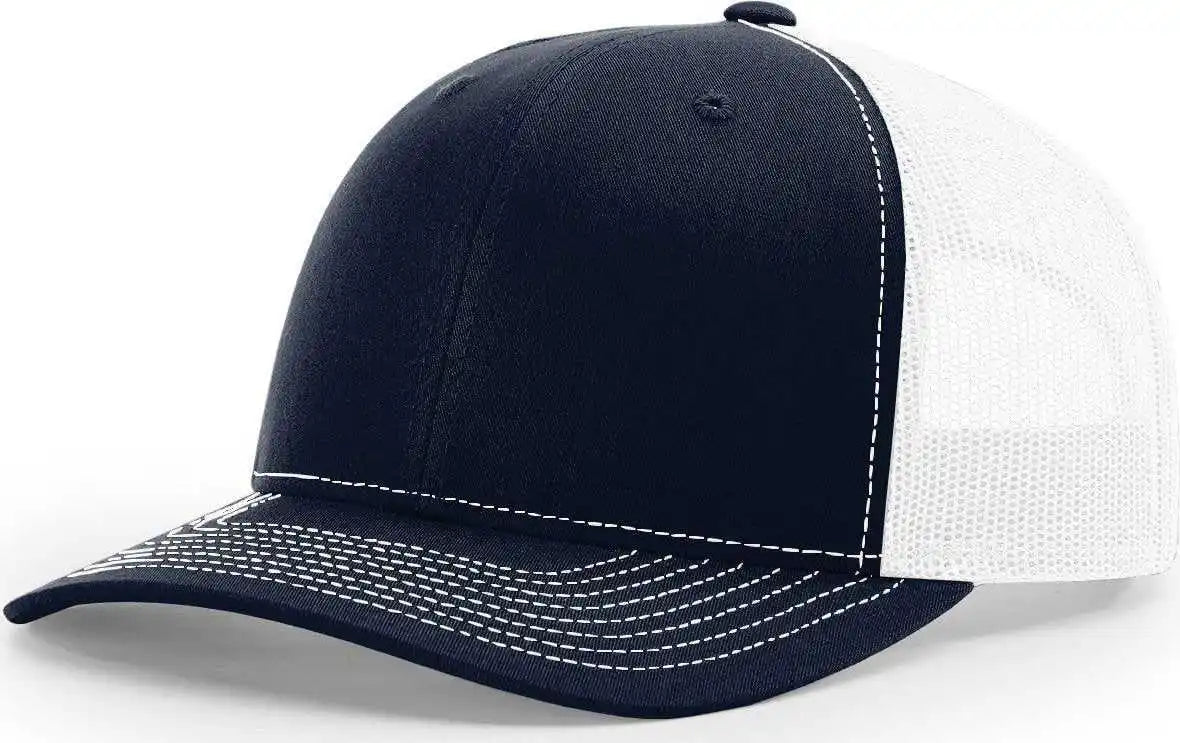 Richardson 112pl r Flex Mesh Back Trucker Caps Navy White / Osfm