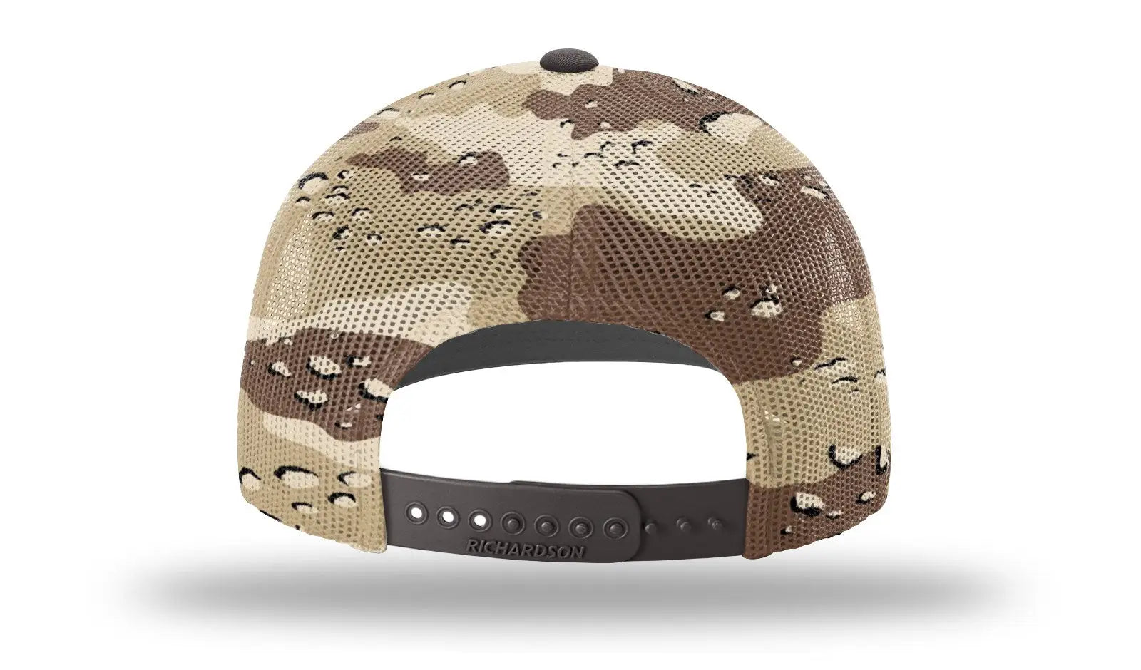 Richardson 112pm Printed Mesh Trucker Cap - Brown Desert Camo