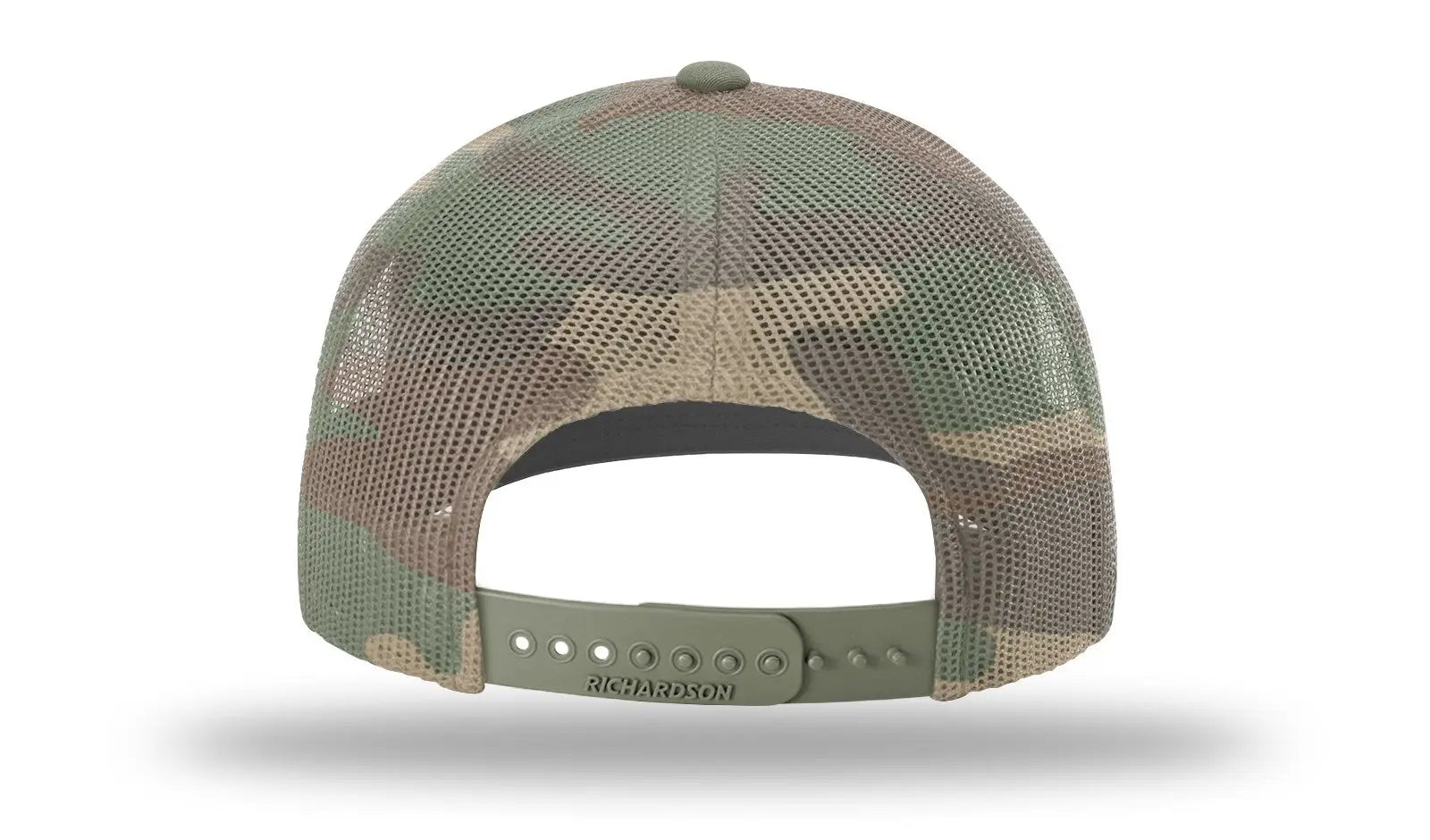 Richardson 112pm Printed Mesh Trucker Cap - Loden Green Camo