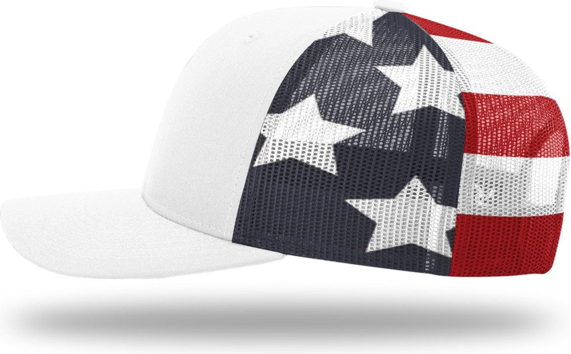 Richardson 112pm Printed Mesh Trucker Cap - Silver Gray Camo - Osfm