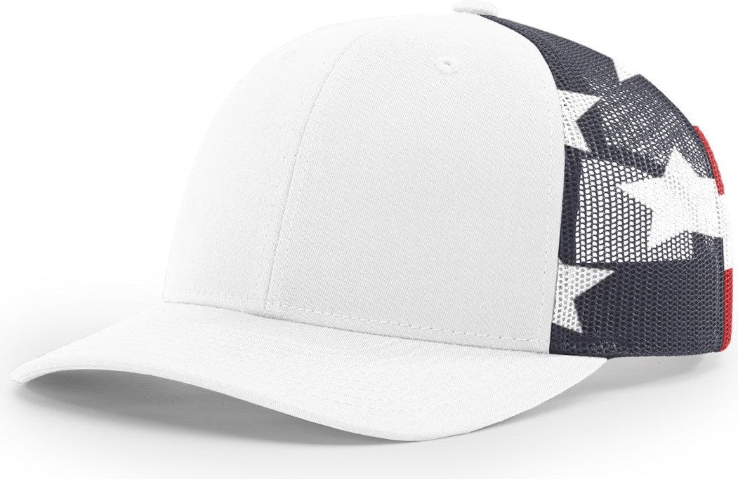 Richardson 112pm Printed Mesh Trucker Cap - Silver Gray Camo - Osfm