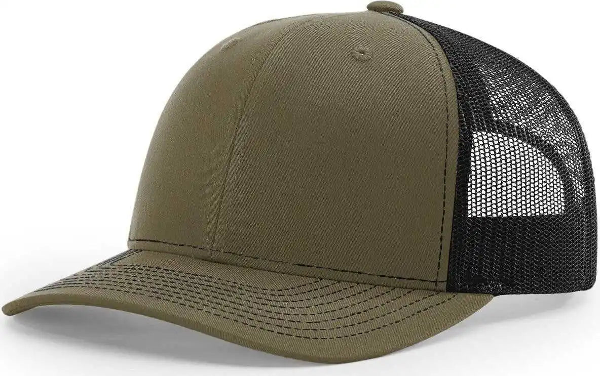 Richardson 112re Recycled Mesh Back Trucker Caps Loden Black Dark Gray / Osfm
