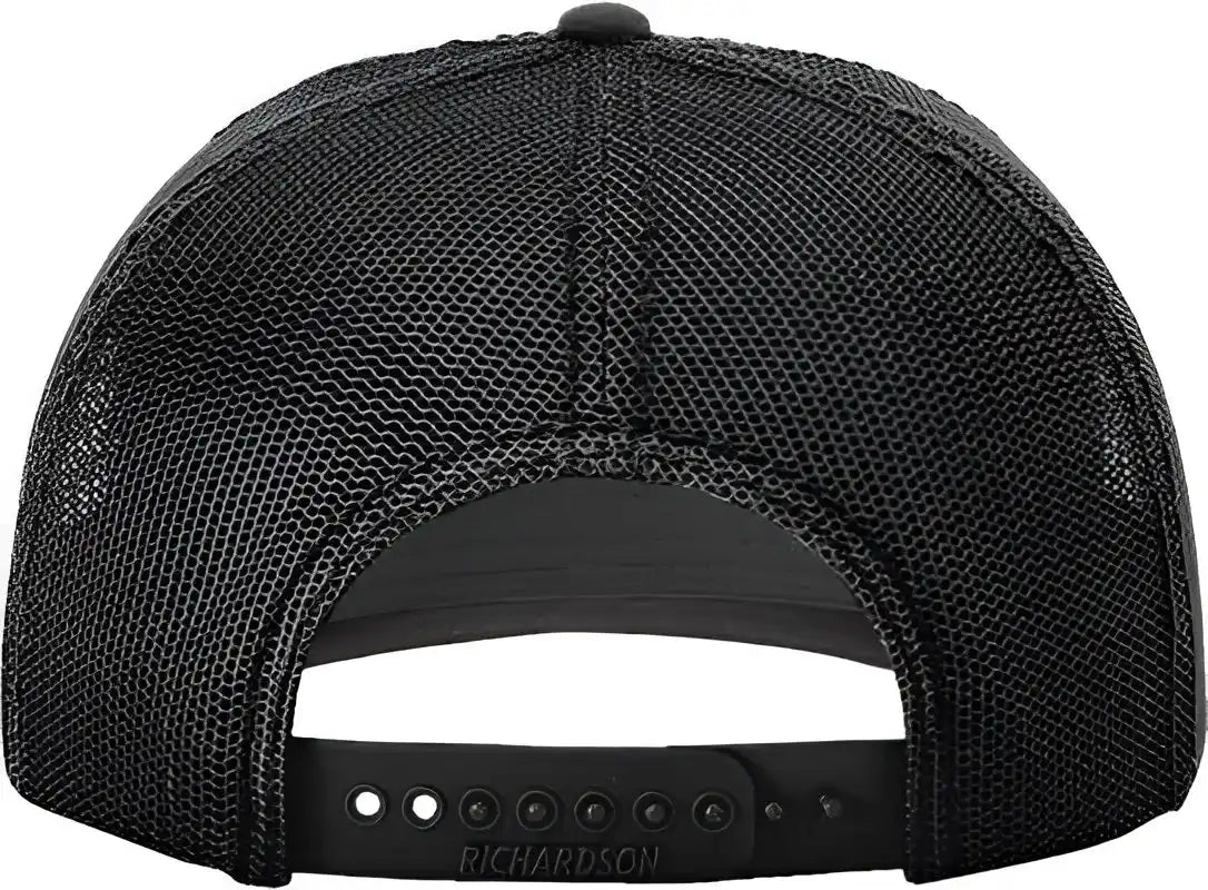 Richardson 112wf Oil Cloth Trucker Caps Charcoal Black Dark Gray / Osfm