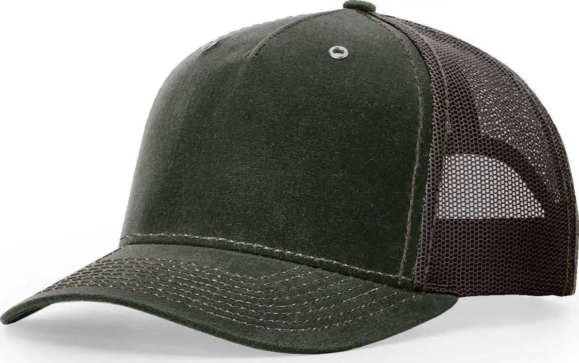 Richardson 112wh Hawthorne Trucker Caps Dark Olive Coffee / Osfm