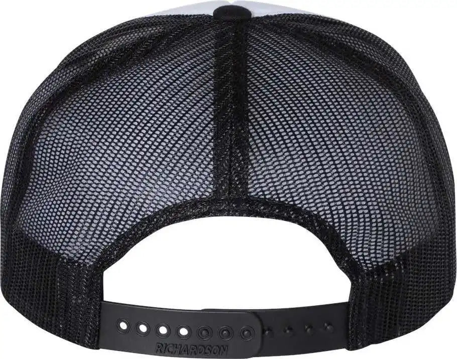 Richardson 113 Foam Trucker Caps White Black / Osfm