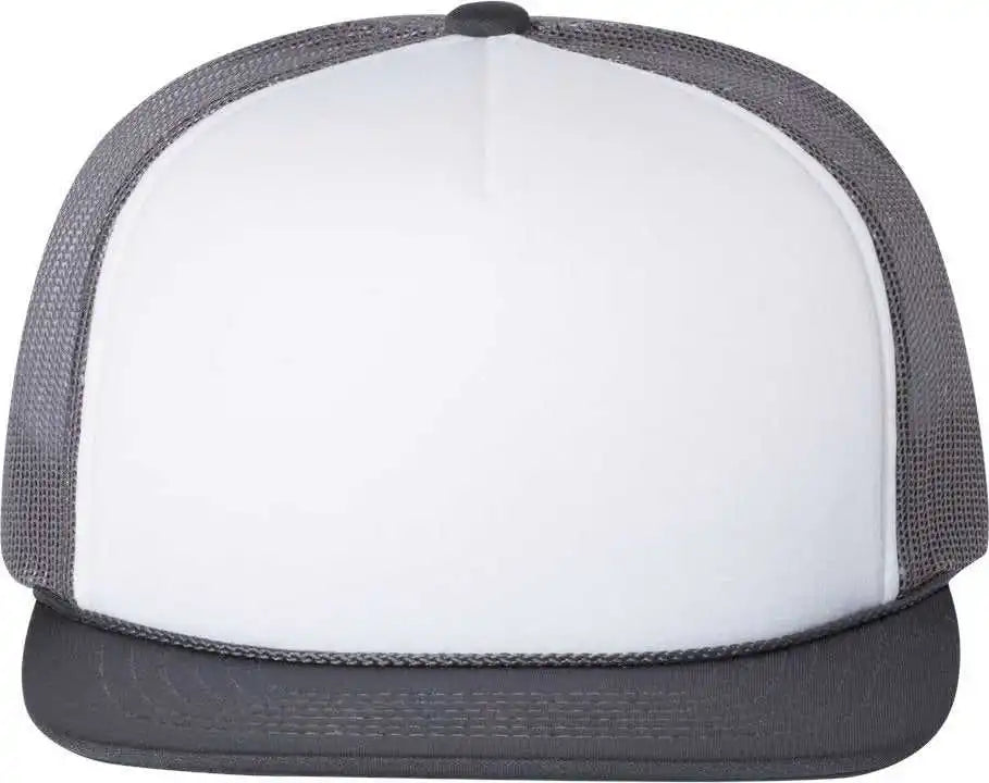 Richardson 113 Foam Trucker Caps - White Charcoal - Dark Gray / Osfm