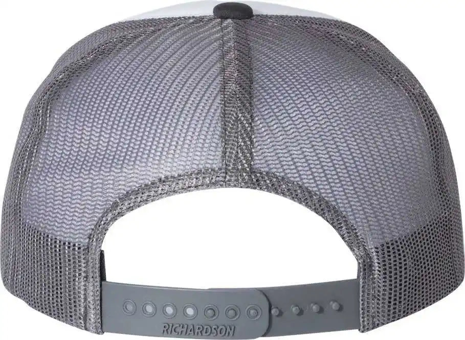 Richardson 113 Foam Trucker Caps - White Charcoal - Dark Gray / Osfm