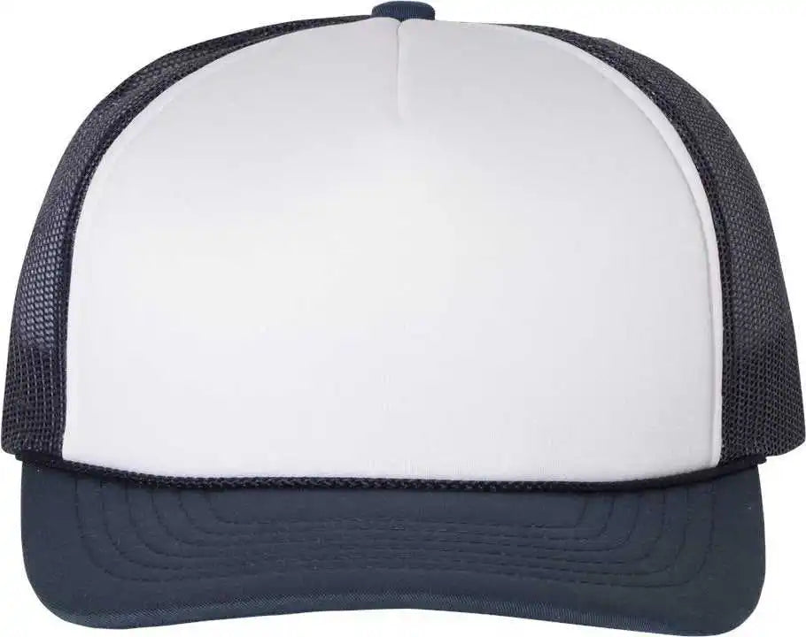 Richardson 113 Foam Trucker Caps White Navy / Osfm