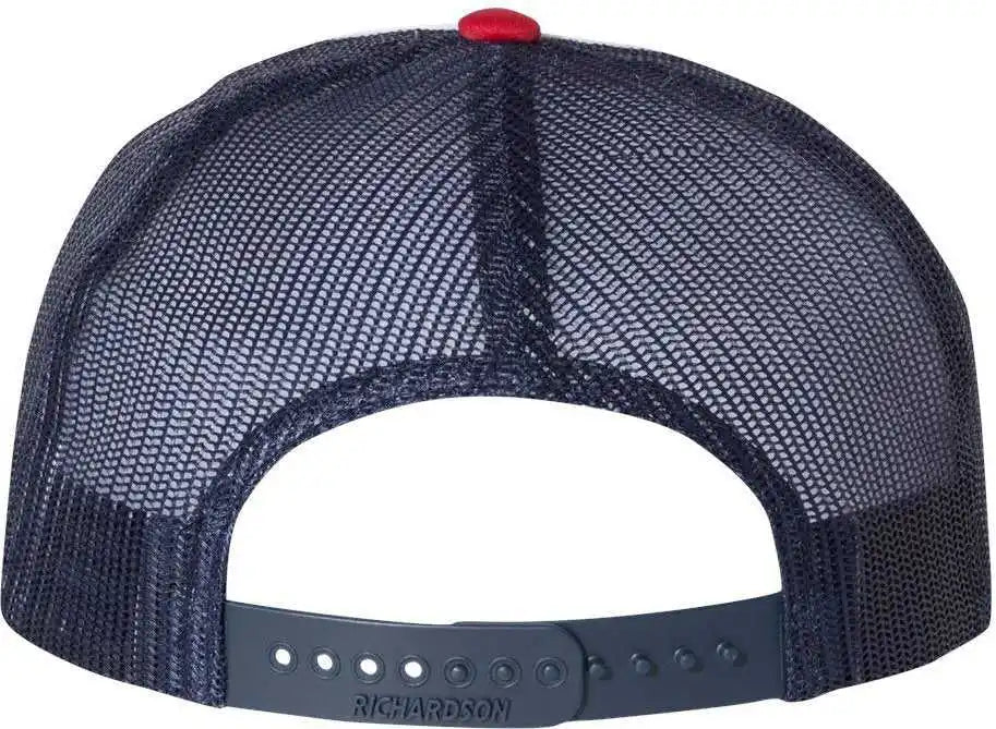 Richardson 113 Foam Trucker Caps White Navy Red / Osfm