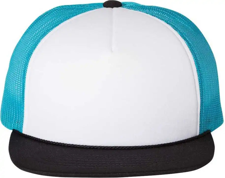 Richardson 113 Foam Trucker Caps White Neon Blue Black / Osfm
