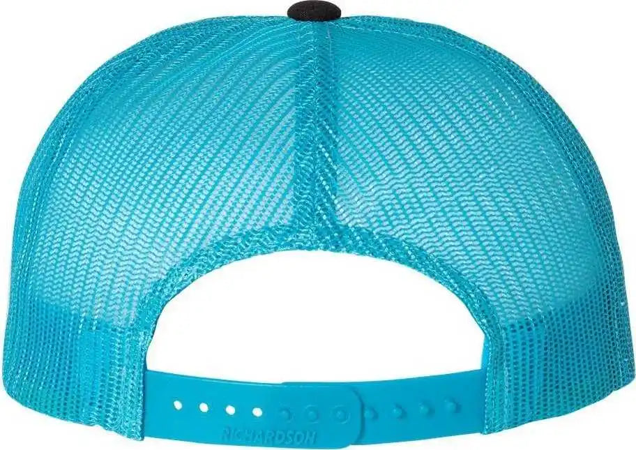 Richardson 113 Foam Trucker Caps White Neon Blue Black / Osfm