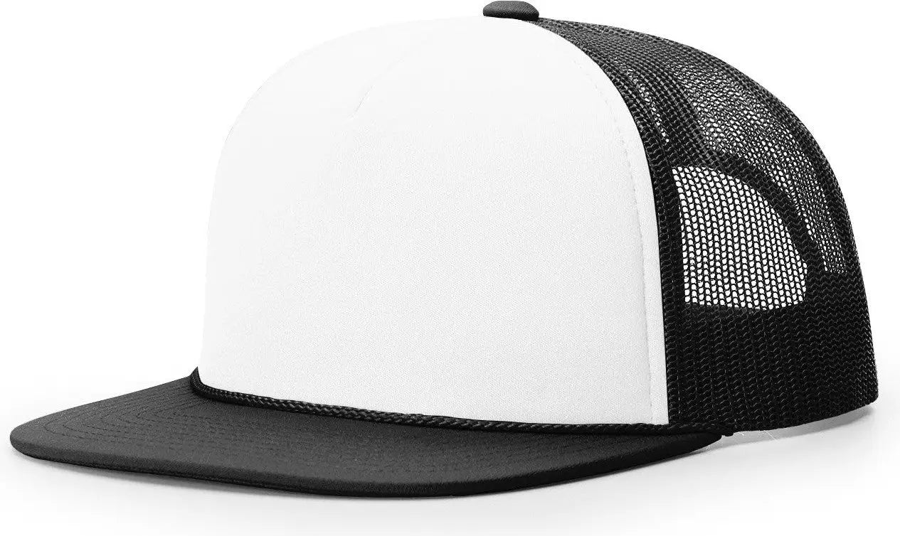 Richardson 113 Foamie Trucker Cap - White Black