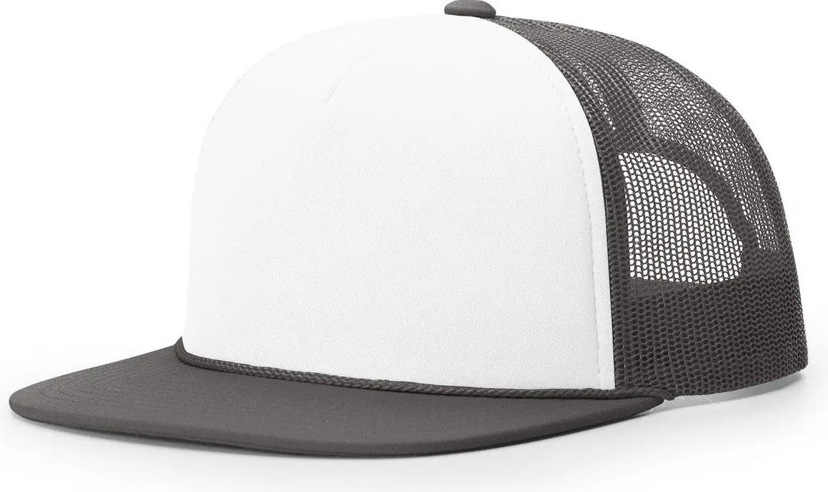 Richardson 113 Foamie Trucker Cap - White Charcoal - Dark Gray / Osfm