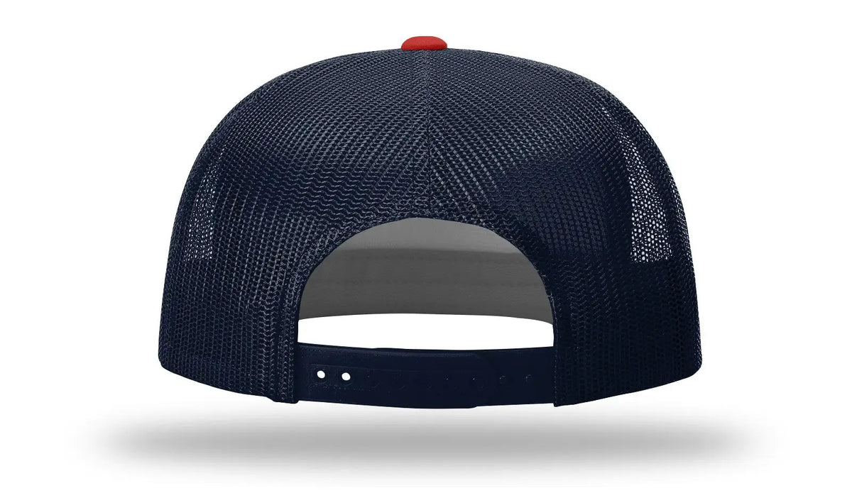 Richardson 113 Foamie Trucker Cap - White Navy Red - Osfm