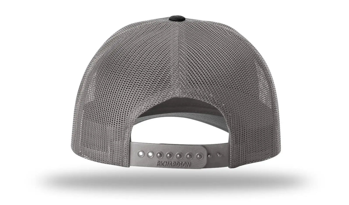 Richardson 115 Low Pro Trucker Cap - Black Charcoal