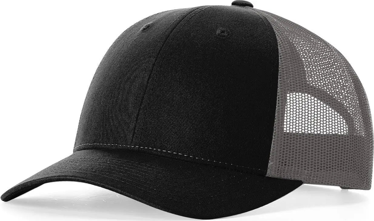 Richardson 115 Low Pro Trucker Cap - Black Charcoal