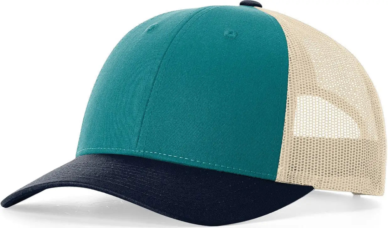 Richardson 115 Low Pro Trucker Cap - Blue Teal Birch Navy