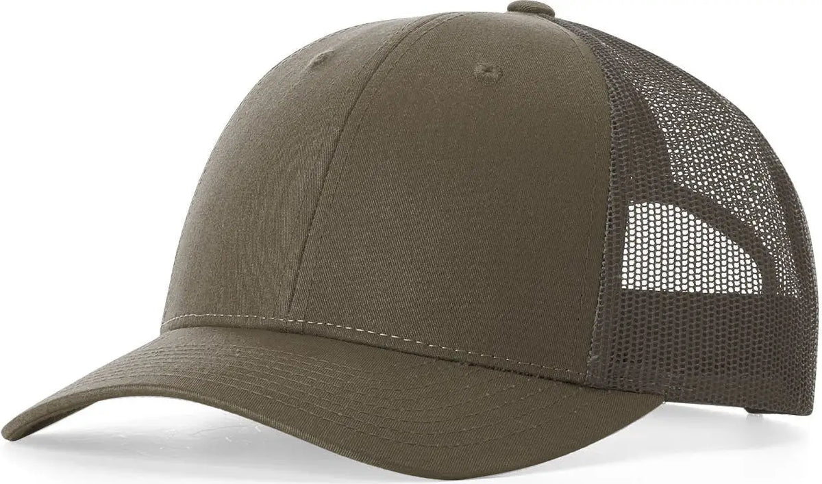 Richardson 115 Low Pro Trucker Cap - Chocolate Chip Gray Brown