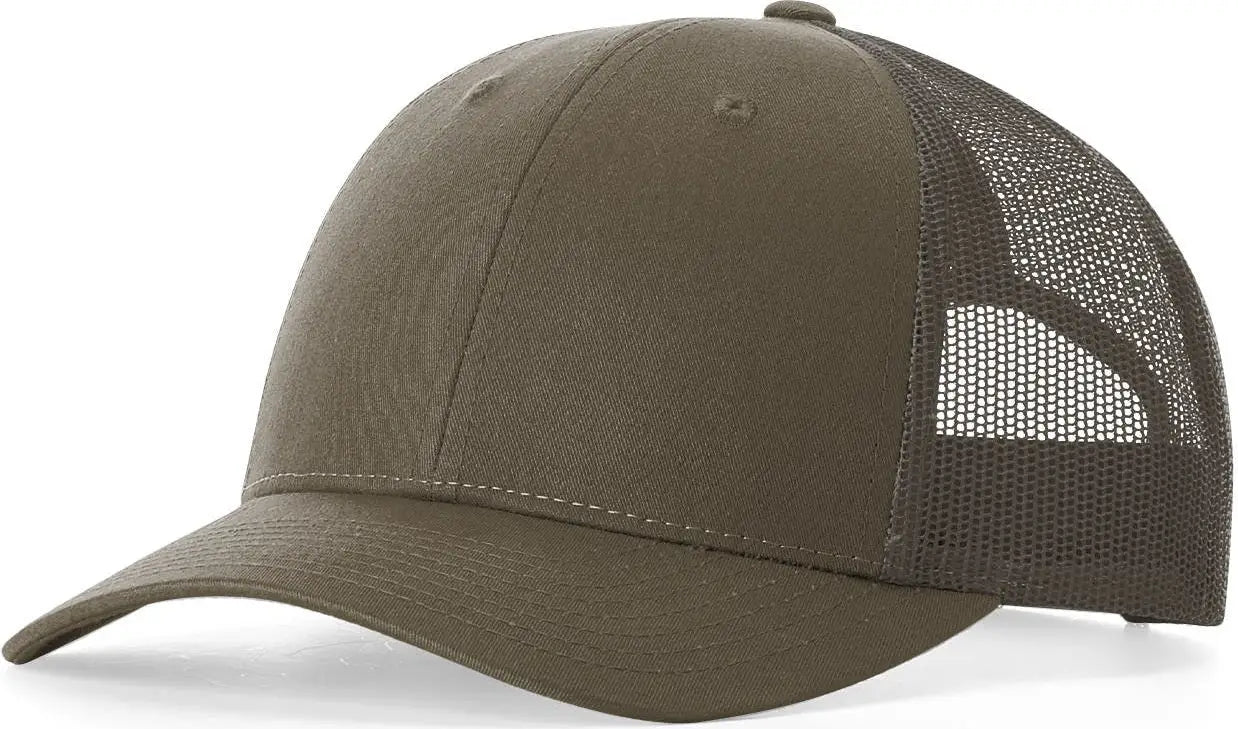 Richardson 115 Low Pro Trucker Cap - Chocolate Chip Gray Brown