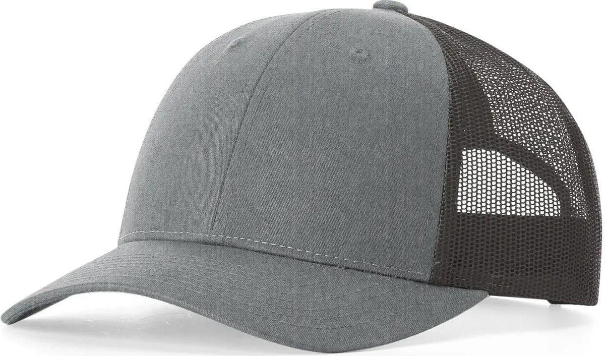 Richardson 115 Low Pro Trucker Cap - Heather Gray Dark Charcoal - Md-lg