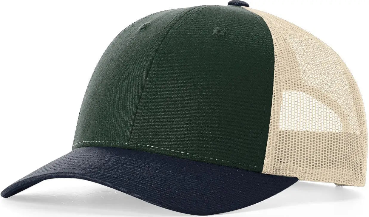 Richardson 115 Low Pro Trucker Cap - Spruce Birch Light Navy