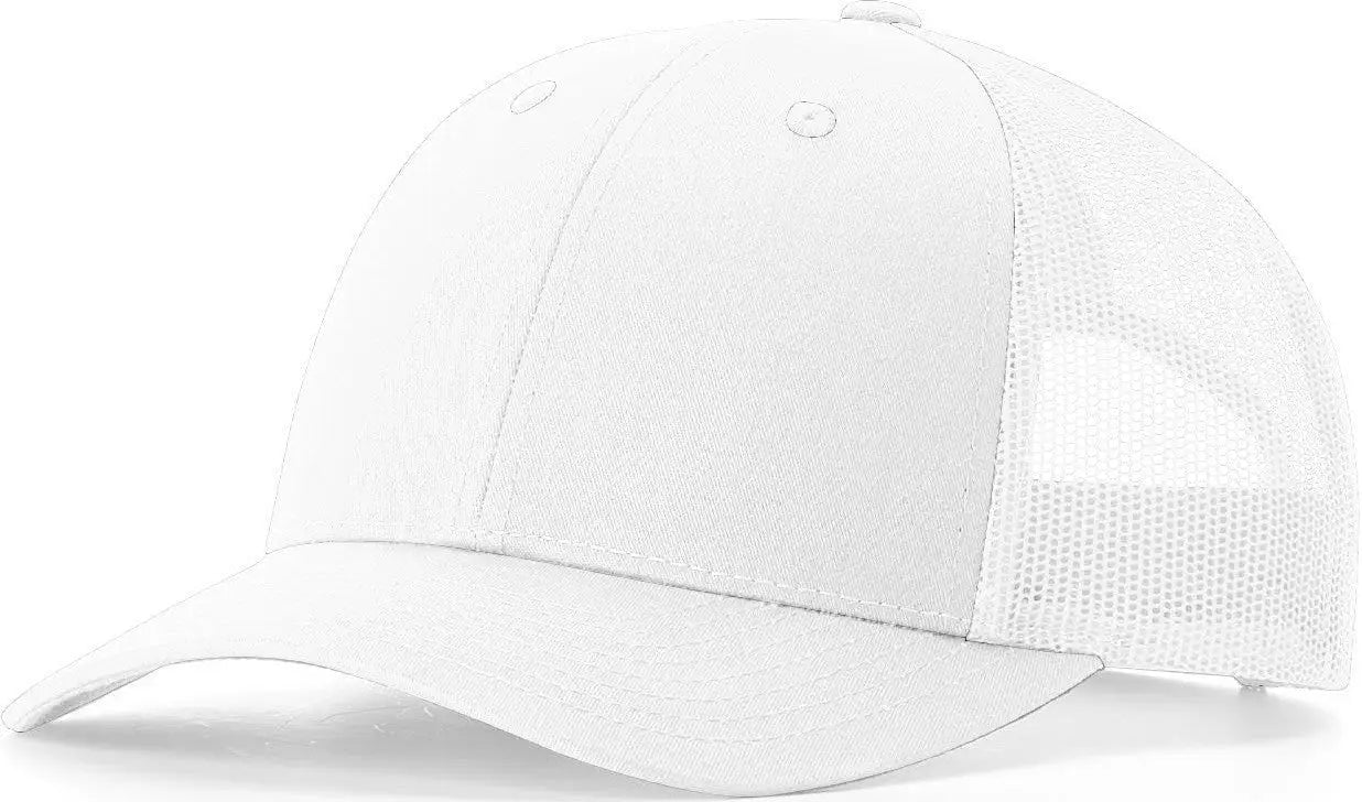 Richardson 115 Low Pro Trucker Cap - White - Md-lg