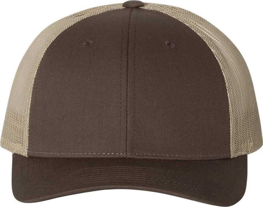 Richardson 115 Low Pro Trucker Caps - Brown Khaki - Sm