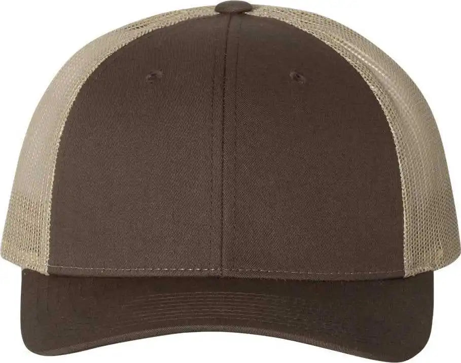 Richardson 115 Low Pro Trucker Caps - Brown Khaki
