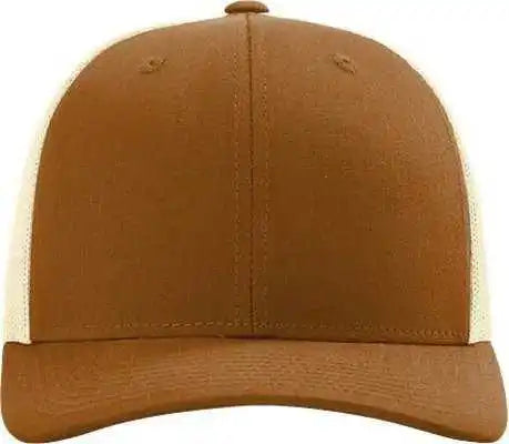Richardson 115 Low Pro Trucker Caps - Carmel/ Birch - Tan Light Gray / s