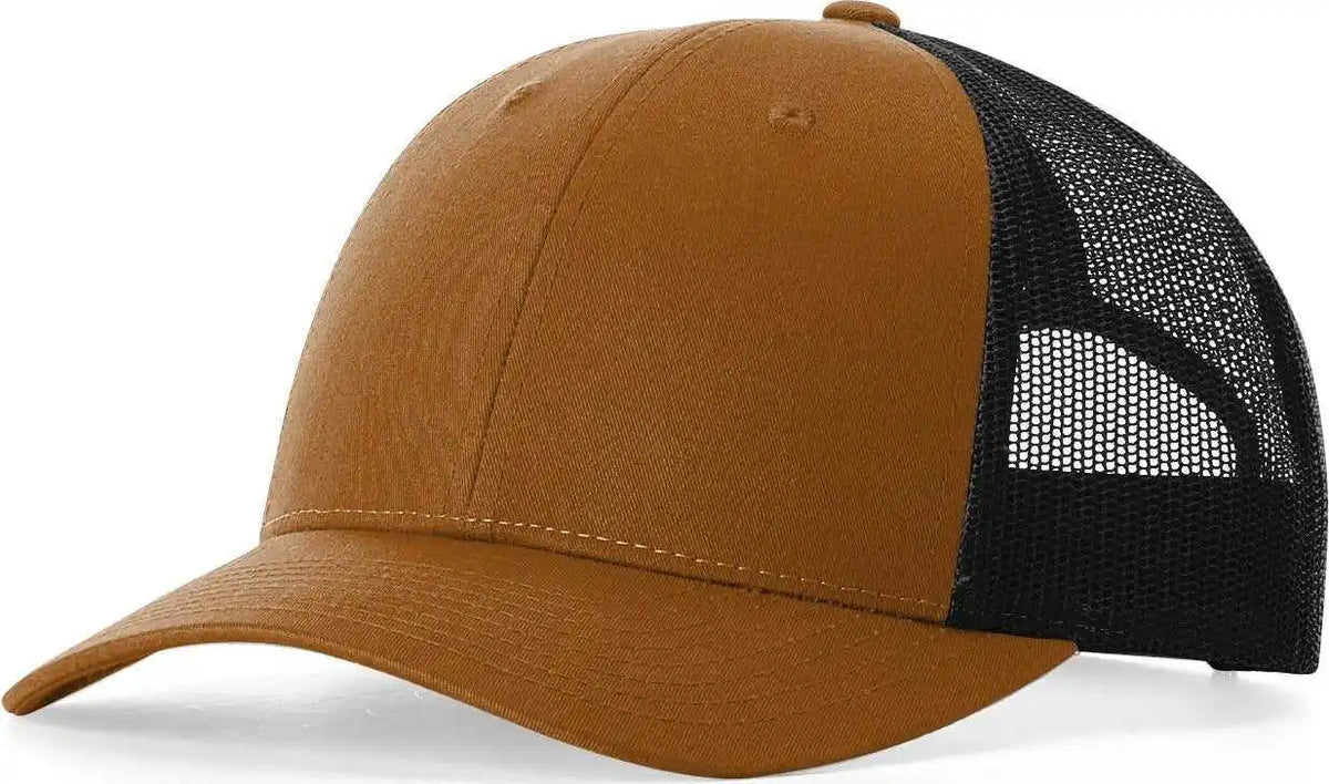 Richardson 115 Low Pro Trucker Caps - Carmel/ Black - Tan / s