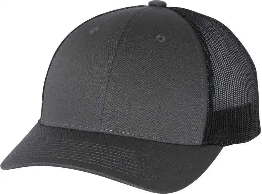 Richardson 115 Low Pro Trucker Caps Charcoal Black Dark Gray / Sm