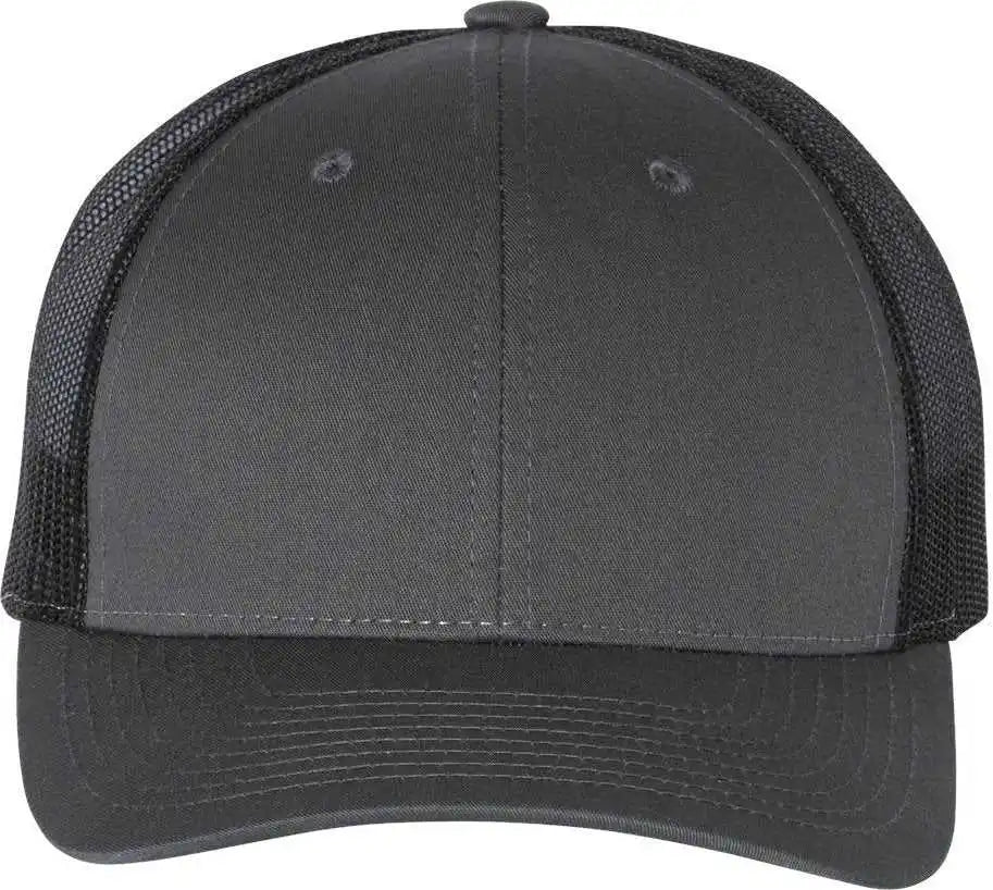Richardson 115 Low Pro Trucker Caps - Charcoal Black - Dark Gray / Sm