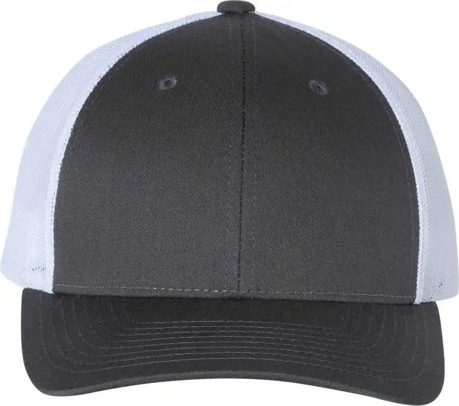 Richardson 115 Low Pro Trucker Caps Charcoal White
