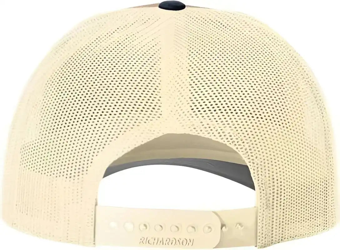 Richardson 115 Low Pro Trucker Caps Dark Orange/ Birch/ Patriot Blue