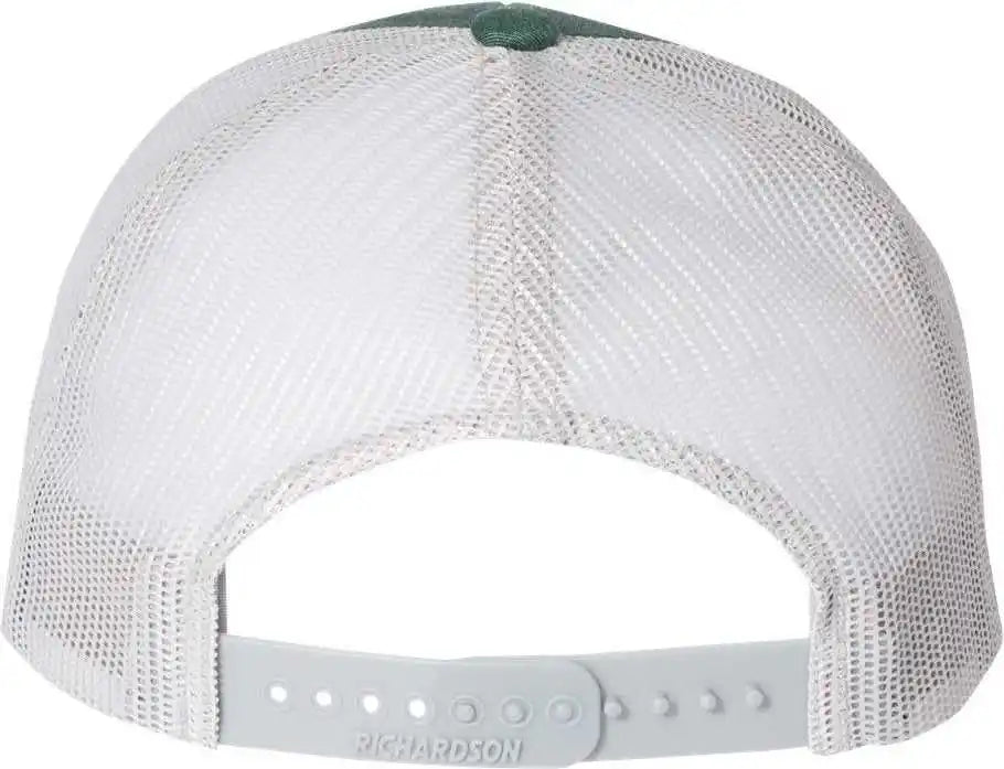 Richardson 115 Low Pro Trucker Caps Heather Dark Green Silver