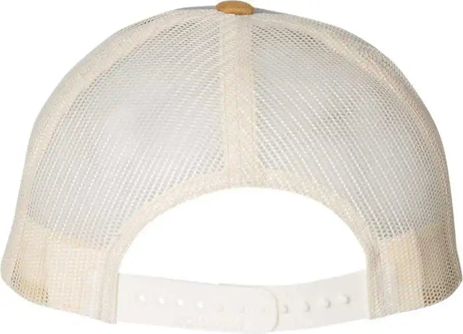 Richardson 115 Low Pro Trucker Caps Heather Gray Birch Amber Gold