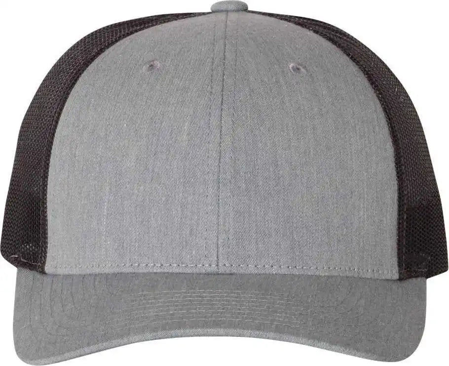 Richardson 115 Low Pro Trucker Caps - Heather Gray Dark Charcoal