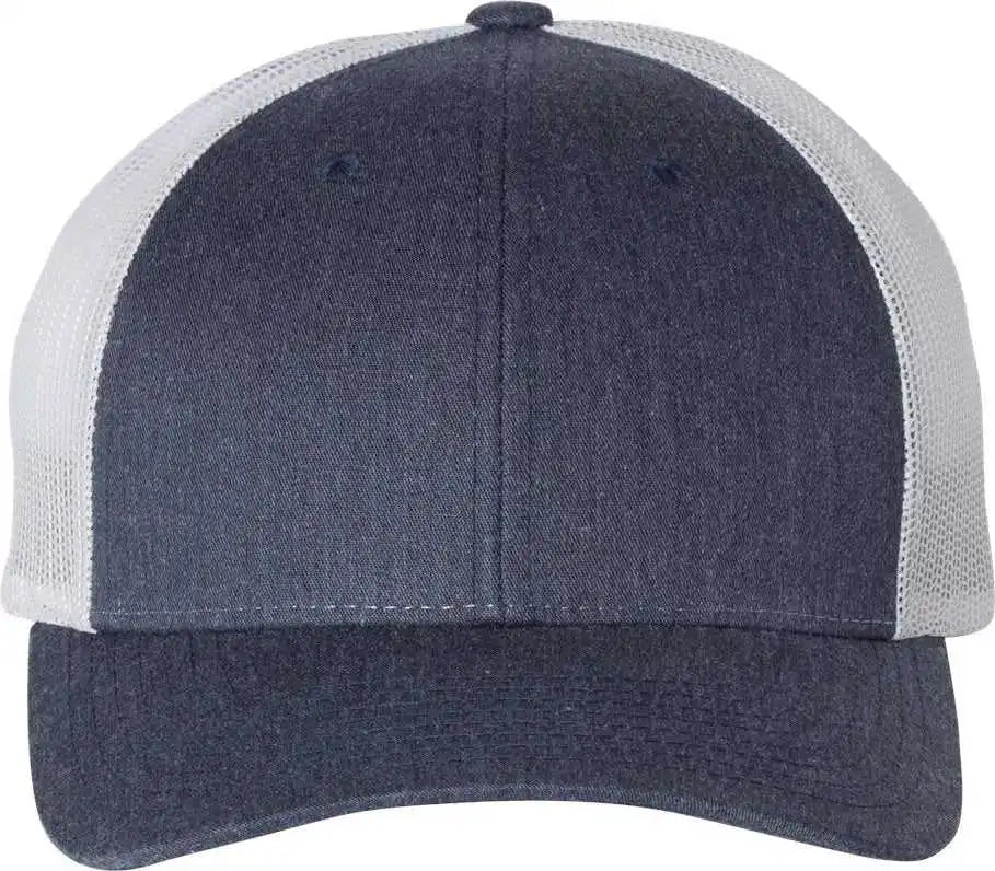 Richardson 115 Low Pro Trucker Caps Heather Navy Silver