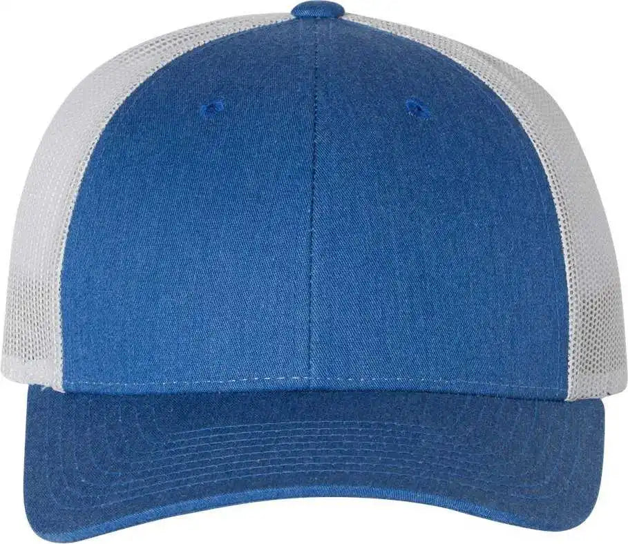 Richardson 115 Low Pro Trucker Caps Heather Royal Silver
