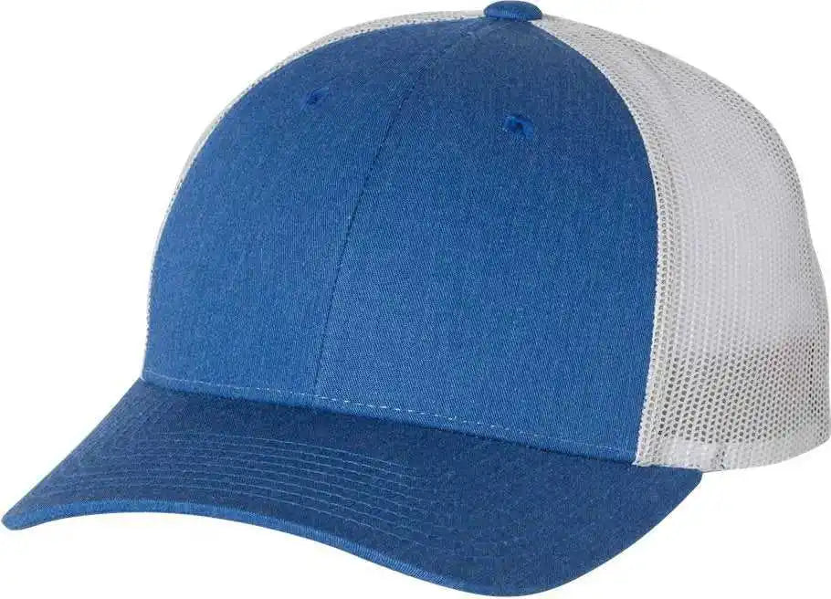 Richardson 115 Low Pro Trucker Caps Heather Royal Silver Light Gray / Sm