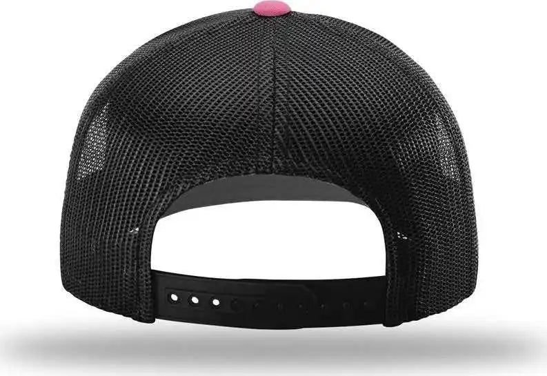 Richardson 115 Low Pro Trucker Caps Hot Pink Black