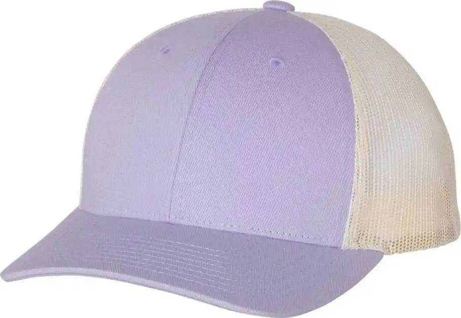 Richardson 115 Low Pro Trucker Caps Lilac Birch Purple Light Gray / Sm